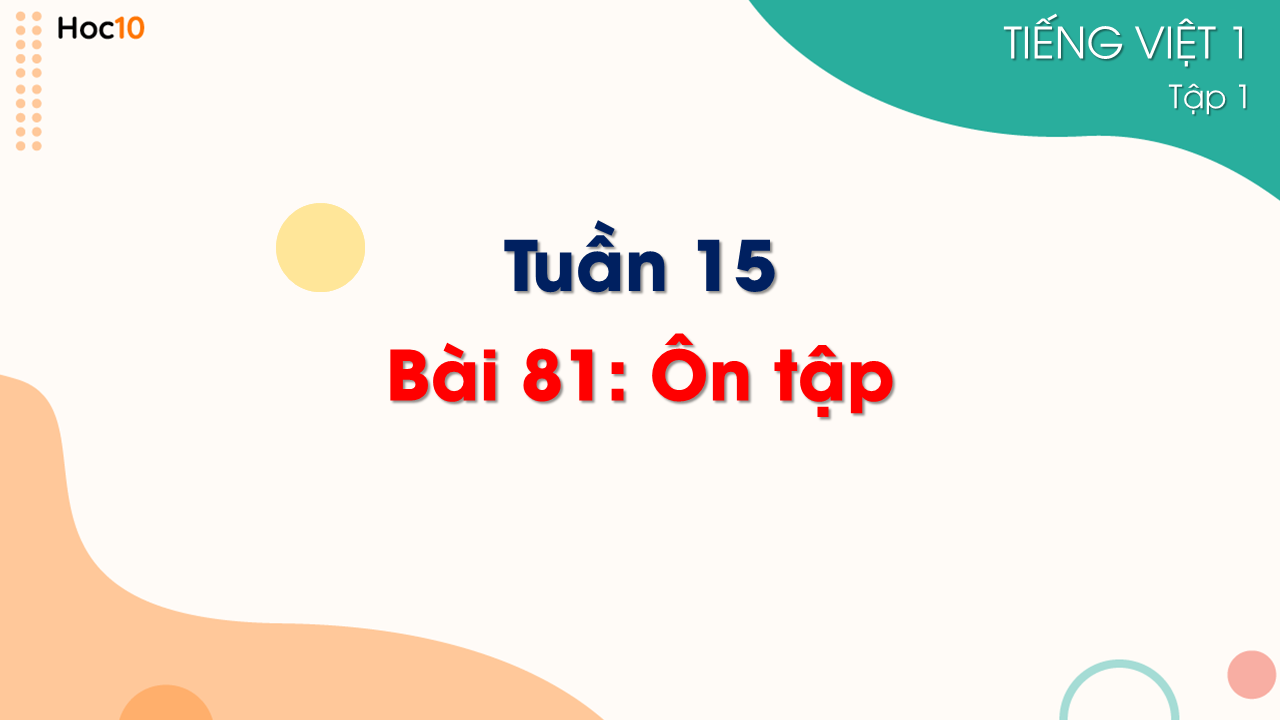 Tuần 15 - Bài 81: Ôn tập