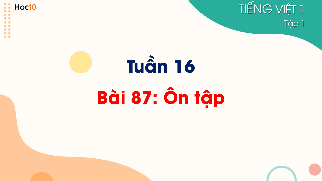 Tuần 16 - Bài 87: Ôn tập