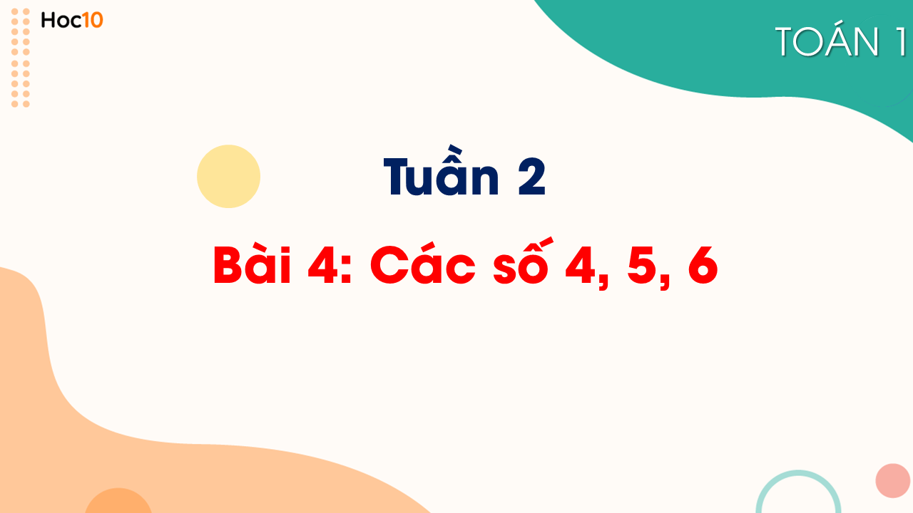 Tuần 2 - Bài 4: Các số 4, 5, 6