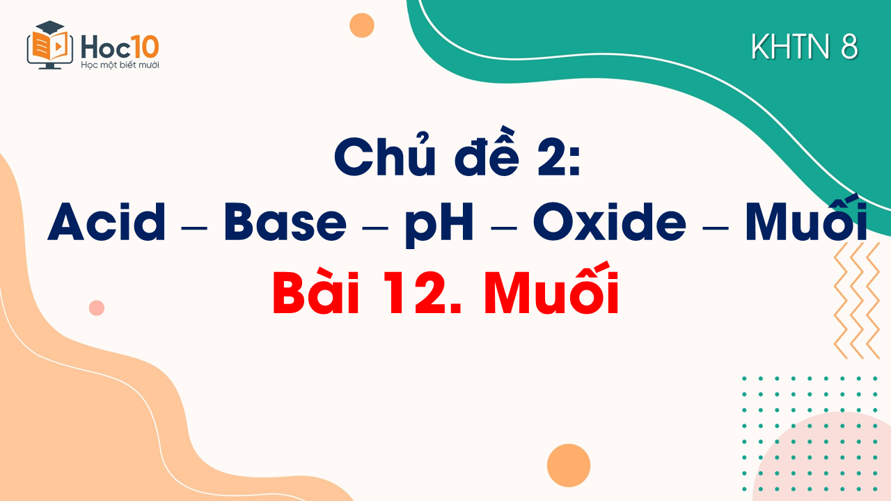 Bài 12. Muối