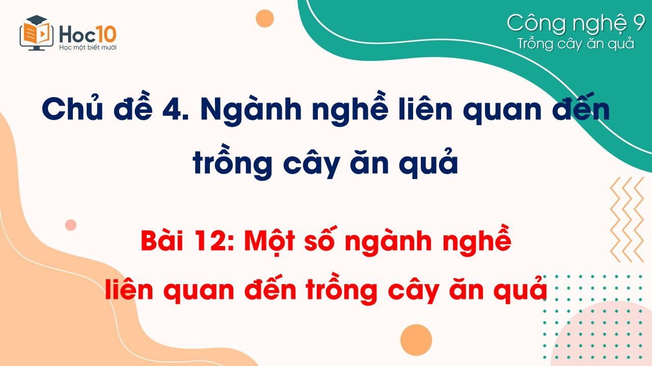 TCAQ - Bài 12. Một số ngành nghề liên quan đến trồng cây ăn quả