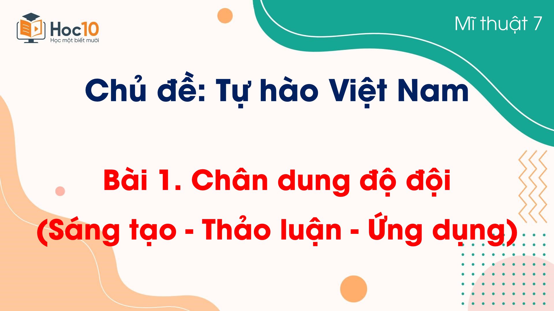 Bài 1. Chân dung độ đội (Sáng tạo - Thảo luận - Ứng dụng)