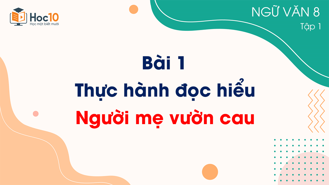 Bài 1 - Thực hành đọc hiểu: Người mẹ vườn cau 
