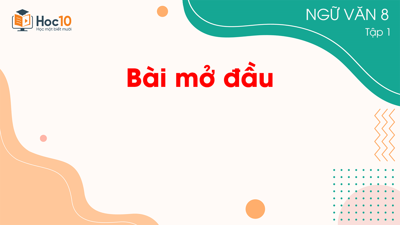 Bài mở đầu 