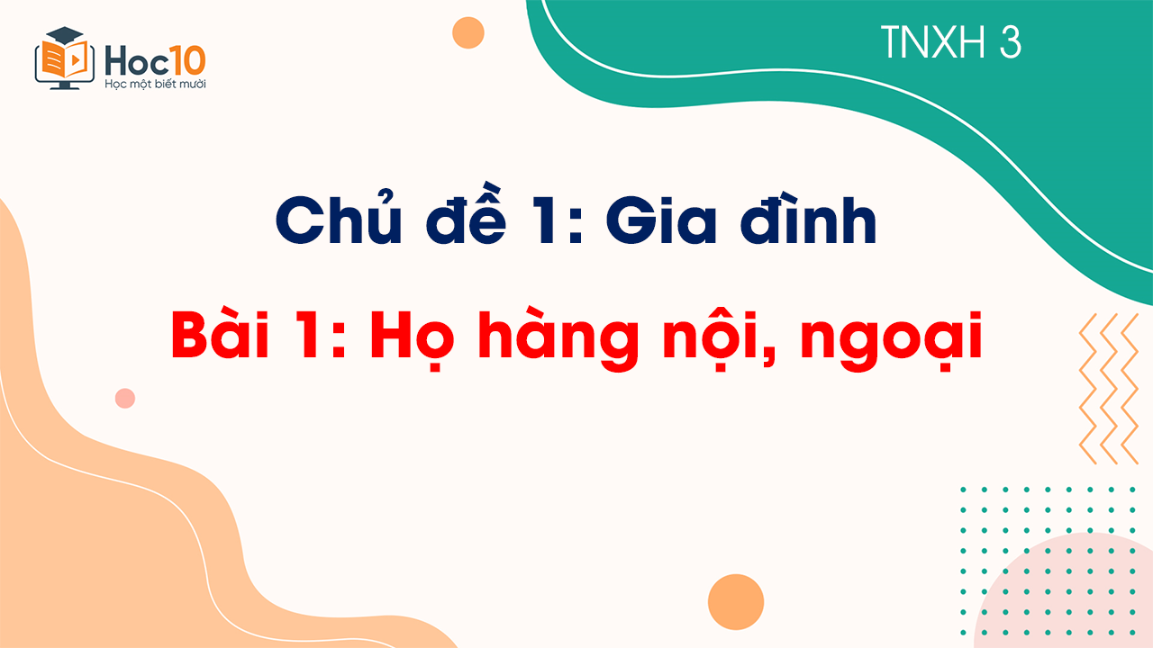 Chủ đề 1 - Bài 1. Họ hàng nội, ngoại