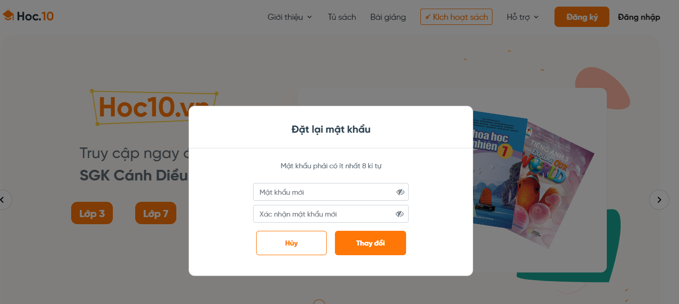 Bước 3: Thầy cô nhập mã do hệ thống gửi đến qua số điện thoại/email